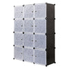 Plastic 12 Cube Wardrobe Cupboard Closet Cabinet Organizer Storage Furniture
