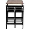 5PCS High Table & Chair Set Bar Kitchen Dining Breakfast Furniture Padded Stools