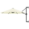 Wall-Mounted Parasol & Metal Pole Umbrella Patio Parasol Garden Umbrella