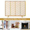 Gold Screen Spark Guard Kids Pet Fireplace Safety Protector W/ Stable Support