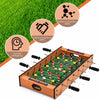2-In-1 Multi Game Table Combo Table Wooden Football & Air Hockey Tabletop Game