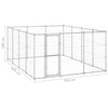 Outdoor Dog Kennel Galvanised Steel 14.52 m² U0Q4