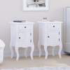 2x White Bedside Cabinet Table Nightstand Chest of Drawers 1 Drawer 1 Door Unit