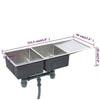 Handmade Kitchen Sink Plumbing Utility Waste Basin Stainless Steel