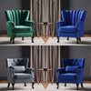 Wing Back Armchair Chesterfield Button Back Lounge Chair Scallop Shell Tub Sofa