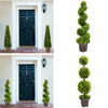 1/2Pcs Artificial Topiary Ball Green Plant Boxwood Potted Tree Indoor Outdoor UK