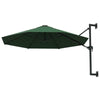 Wall-Mounted Parasol & Metal Pole Umbrella Patio Parasol Garden Umbrella