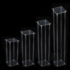 60/80/100cm Clear Tall Flower Stand Pedestal Plinth Display Cake Holder Wedding