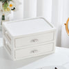 Stationery Organizer Clear Desktop Storage Container Drawer Makeup Stackable Box