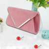 Plain Suede Wedding Party Prom Women and Women Evening Clutch Handbag