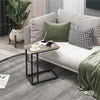 Mobile Side Table, C Shaped Sofa End Table, Coffee Snack Table for Living Room