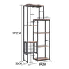 175cm Wine Rack Cabinet & Bookshelf Freestanding Glass Bar Storage Display Shelf