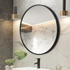 Round Bathroom Mirror Shatterproof Wall Mounted Mirror Aluminum Alloy Blackboard