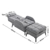 Huge Single Armchair Lounge Recliner Sleeper Chair Sofa Bed Lounger w/Footstool