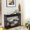 3-Tier Console Table X-Design Hallway Storage Cabinet Sofa Side Table W/ Drawer