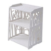 Chic White Wooden 3 Tier Bedside Table Storage Rack Organiser Cabinet Bookcase