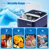 Countertop Ice Cube Maker 2.6L Portable Ice Machine W/ Ice Yield 20kg per Day