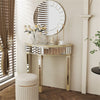 Mirrored Modern Style Home Furniture Half Moon Console Table Living Room Hallway