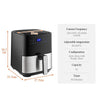 5L Air Fryer Power Oven Cooker LED Touch Oil Free Low Fat Frying Black Modern