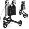 Three Wheel Rollator Walker Aluminium Foldable Mobility Aid Walker Rollator