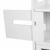 4 Tiers Modern Bathroom Furniture Cabinet Wood Slim Shelf Cupboard Storage Unit