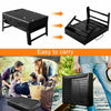 Portable Folding Charcoal BBQ Barbecue Grill Charcoal Outdoor Garden Stove Black