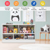 Wooden Storage Bookcase 2 Tier 5 Cube Open Shelf Cabinet Kids Toy Organizer