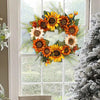 Spring Summer Wreath Leaf Sunflower Garland for Wall Front Door Party Home Decor