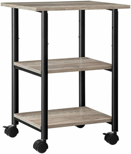 Mobile Printer Stand Adjustable Printer Cart Storage Shelf Home Office