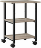 Mobile Printer Stand Adjustable Printer Cart Storage Shelf Home Office