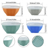 4Pcs Square Salad Bowl Plastic Cereal Bowl Reusable Snack Bowl with Lid brTir