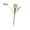 6 Garden Tulip Flower Shape LED Solar Powered Lights Outdoor Yard Standing Décor