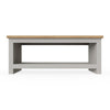 Modern Coffee Tea Side End Low Table Shelf Storage Grey Oak Living Room