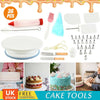6-36 Pcs Cake Decorating Turntable Tool Spatula Rotating Stand Nozzles Kit Set