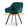 2 Swivel Velvet Dining Chairs Rotatable Metal Legs Kitchen Chairs CLIPOP Modern