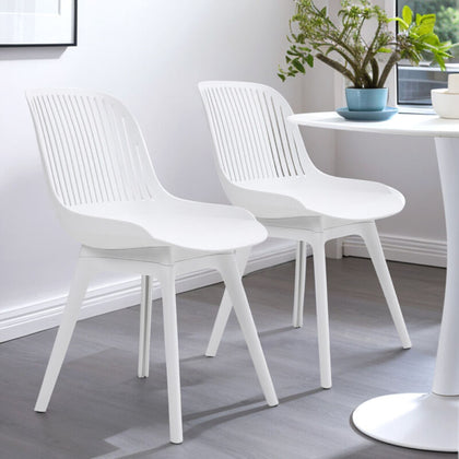 4X Plastic Kitchen Dining Chairs Indoor Outdoor Seat Home Furniture Side Chair
