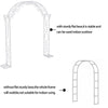 Large Steel Garden Arch Arbor with Scrollwork Leaf Flower Wedding Stand Proposal