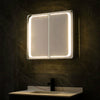 Led Bathroom Cabinet Wall Mounted Mirrored Storage Cupboard Shelf Sensor Switch