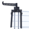 3 Tier Folding Clothes Hanging Rail Airer With Wheel Garment Drying Holder Rack