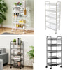 5 Tiers Shelf Salon Beauty Trolley Spa Storage Rolling Cart for Kitchen Bathroom