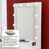 Modern Dressing Table with Lighted Vanity Mirror Hollywood Makeup Desk White