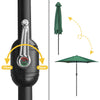 2/2.5/2.7/3M Patio Parasol Sunshade Garden Umbrella Outdoor Canopy Tilt Crank