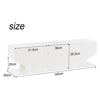 Modern TV Unit Cabinet White TV Stand High Gloss 3 Door w/ RGB Led Lights 140cm