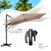 Patio Square Offset Umbrella Garden Cantilever Parasol Large Outdoor Sun Shade