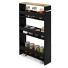 3-Tier Slim Kitchen Storage Trolley Cart Rolling Storage Organiser Utility Cart