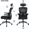Ergonomic office chair desk chair swivel chair executive chair 150 kg fabric DE-