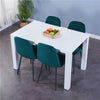 Classic White Solid Wooden Dining Table and 4 or 6 Chairs Set Kitchen Home