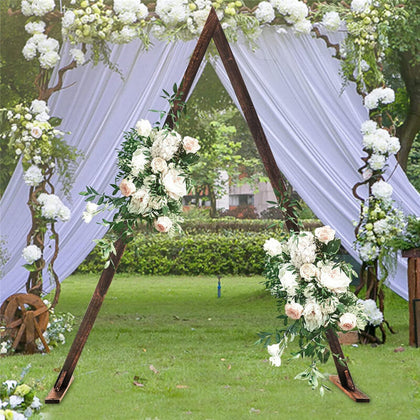 Rustic Wooden Arch Wedding Backdrop Stand Ceremony Gorgeous Lawn Party 10.2ft UK