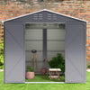 8.5 x 8ft Steel Garden Bike Garage Outdoor Tool Storage Sheds House Double Door