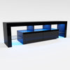 Modern TV Unit 160/130cm Cabinet White/Black High Gloss FREE LED RGB Lights